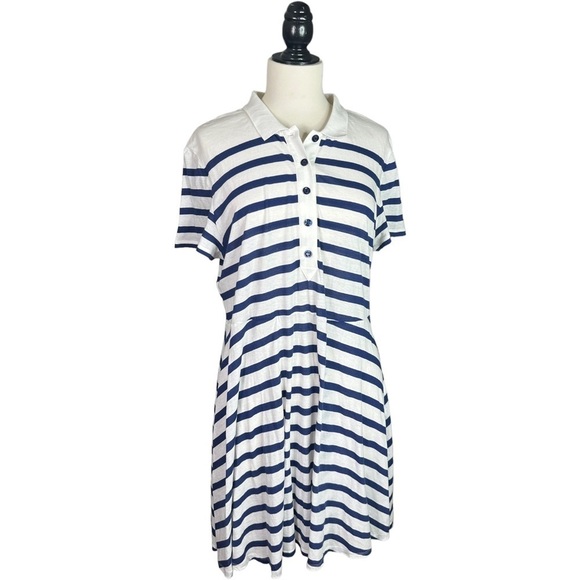 Avec Les Filles Dresses & Skirts - Anthropologie Avec Les Filles Soft 100% Cotton Stripe Button Dress XL